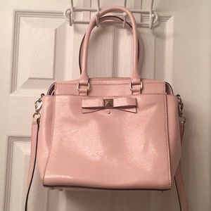 Kate spade square bow handbag ballet pink